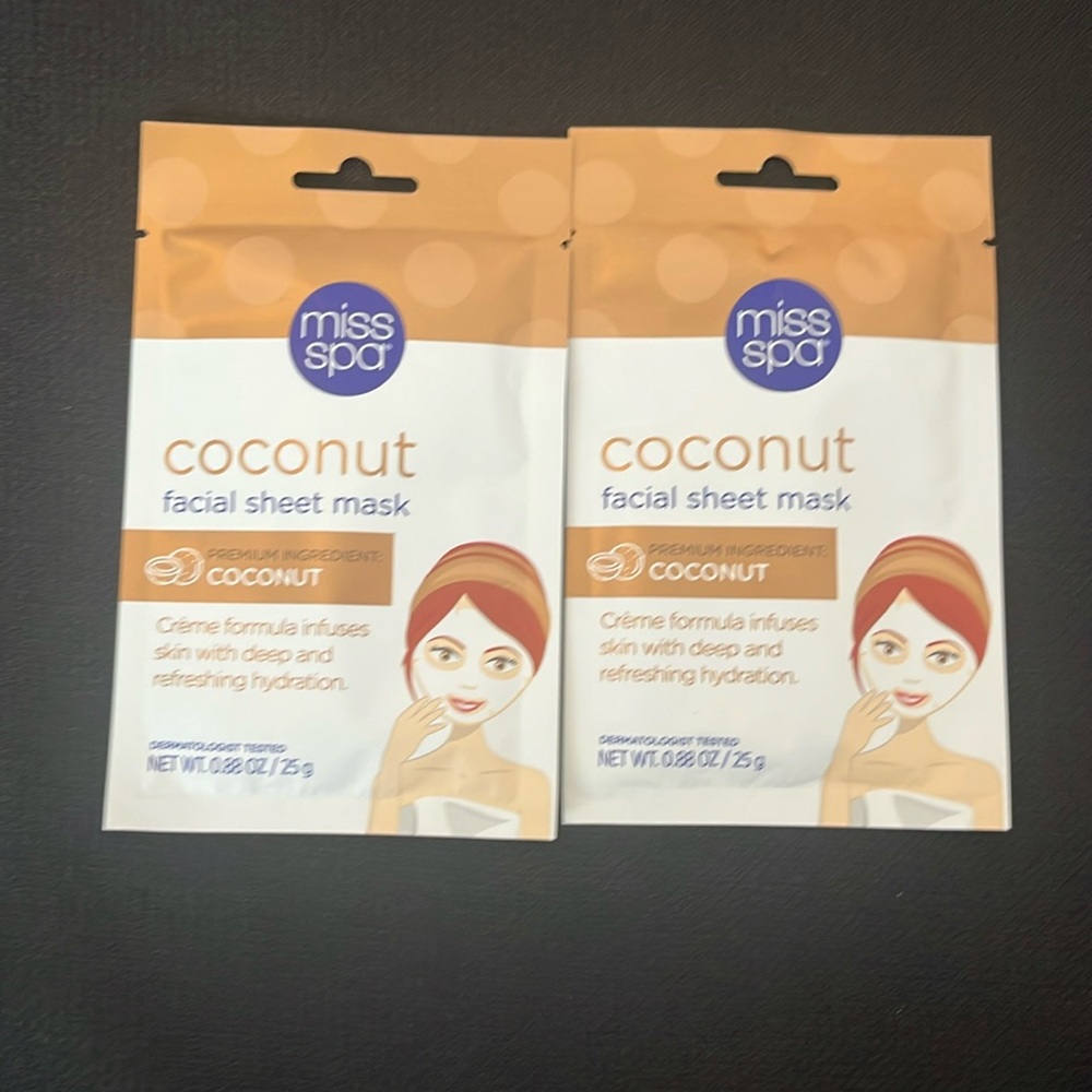 2 New Miss Spa Creme Coconut Skincare Mask